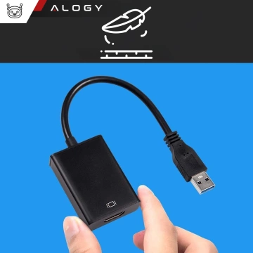 USB 3.0 zu HDMI Alogy Adapter Full HD 1080P 60HZ Hub Konverter Schwarz