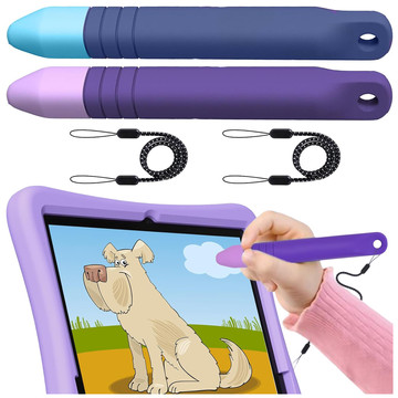2x kapazitiver Touch-Eingabestift für Telefon-Tablet-Bildschirme Alogy Eingabestift für Kinder 10 cm Lila und Blau