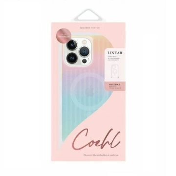 Etui UNIQ Coehl Linear do iPhone 16 MagSafe Opalizujące