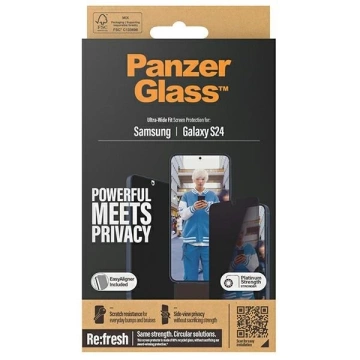 Szkło hartowane do Samsung Galaxy S24 PanzerGlass Ultra-Wide Fit Privacy EasyAligner