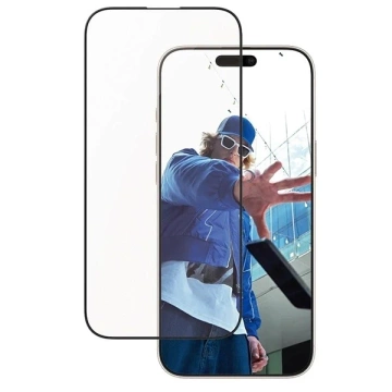 Gehärtetes Glas für iPhone 16 Pro Max PanzerGlass Displayschutzfolie Aluminiumrahmen Ultraweite Passform mit Aluminiumrahmen