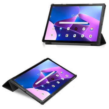 Etui Alogy Book Cover Case do Lenovo Tab M10 Plus 3 gen. 2023 10.6" TB-125FU / TB-128XU Czarny + Szkło