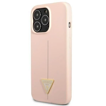 Etui Guess GUHCP13XSLTGP do Apple iPhone 13 Pro Max 6,7" różowy/pink hardcase Silicone Triangle
