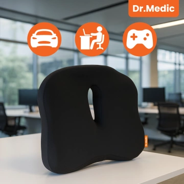  Poduszka do Samochodu na fotel DR.MEDIC SeatRest™ Ergonomiczna poduszka biurowa wsparcie kości ogonowej na krzesło siedzenie do biura auta