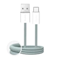 Kabel Puro Fabrik 2.0 USB-A – USB-C 10W 1,5m zielony w oplocie