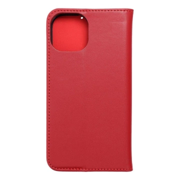 Etui z klapką kabura skórzana SMART PRO do iPhone 15 bordowy