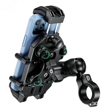 KEWIG M26-C1 Handyhalterung für Motorradlenker mit Anti-Schock-System für Motorrad, Quad, Roller, Schwarz