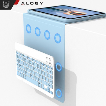 Alogy Tastaturhülle mit Stifthalter, kabellose Tastatur für Apple iPad 11 (2025) / iPad 10.9 (2022), Blau