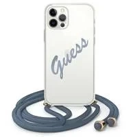Guess GUHCP12MCRTVSBL iPhone 12/12 Pro 6.1&quot; blau / blau Hardcase Script Vintage
