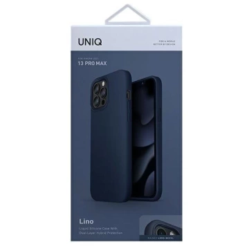 UNIQ etui Lino iPhone 13 Pro Max 6,7" niebieski/marine blue