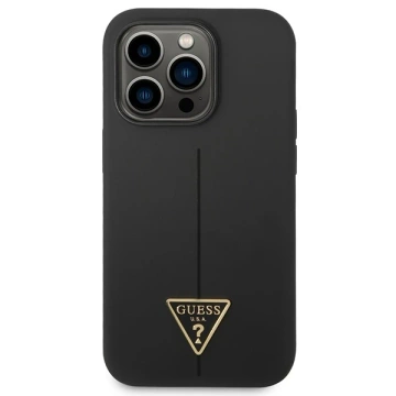 "Etui Guess GUHCP14XSLTGK iPhone 14 Pro Max 6,7\" Czarny/Black Hardcase Silicone Triangle"