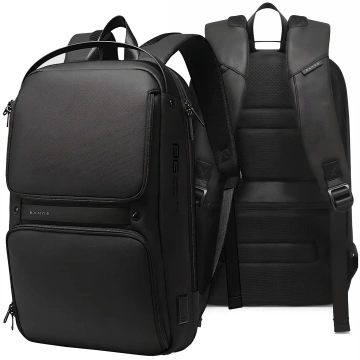 Bange Wasserdichter Rucksack, Laptoptasche, 15,6 Zoll, Reisezubehör, 48 x 30 x 12,5 cm, für Arbeit, Schule, Flugzeug, Herren, Damen, USB und USB-C, Schwarz