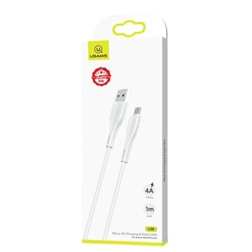 USAMS Kabel U38 microUSB 4A Schnellladung für OPPO 1m weiß