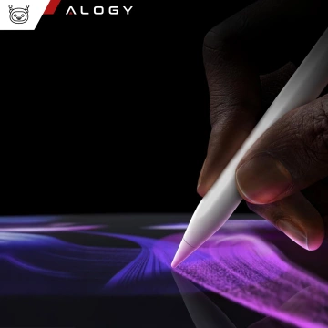 Rysik do Apple iPad Alogy Pencil z funkcją Palm Rejection Pressure Sensing Tilt Magnetyczny USB-C + 3 zapasowe końcówki Biały