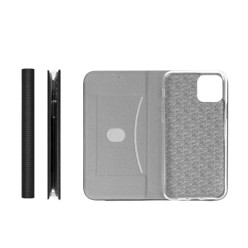 Etui Kabura SENSITIVE Book do iPhone 16 Pro Czarny z Podstawką