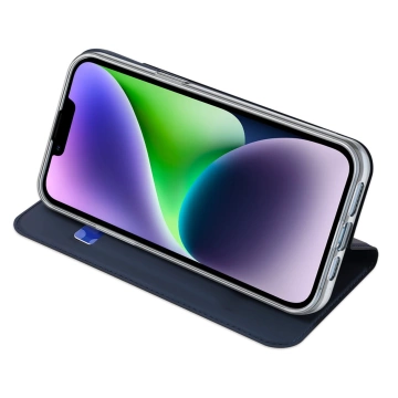 Dux Ducis Skin Pro iPhone 15 Plus Hülle mit Klappe und Geldbörse – Blau