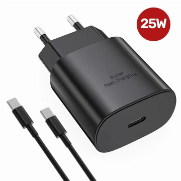Original Samsung USB-C Ladegerät 25W Typ C Kabel 180cm Premium Super Fast Charge Set Weiß