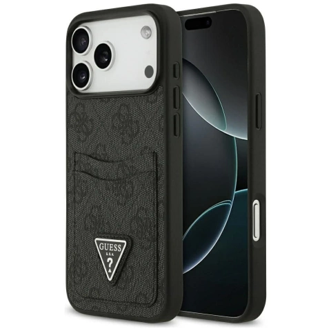 Etui Guess do iPhone 17 Pro Max 4G Double Card Triangle Black