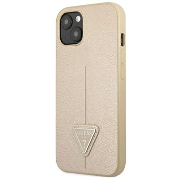 "Etui Guess GUHCP14SPSATLE für Apple iPhone 14 6,1\" beżowy/beige Hardcase SaffianoTriangle Logo"