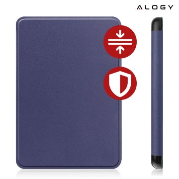 Etui ochronne na czytnik E-Book Alogy ProBook Cover obudowa do Kindle 11 / 12 2022 / 2024 (6") Granatowe