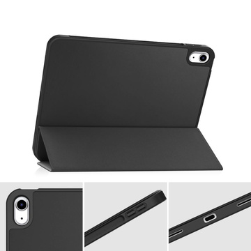 Etui ochronne Alogy Book Cover Pencil Case obudowa z miejscem na rysik do Apple iPad Air 4 2020 / Air 5 2022 10.9" Czarne + Szkło