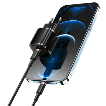 USAMS Ładowarka sieciowa 1x USB-C T36 mini 20W (only head) PD3.0 Fast Charging czarny/black CC124TC01 (US-CC124)