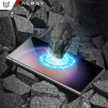 Gehärtetes Glas für die hüllenfreundliche Alogy Full Glue-Hülle für das Samsung Galaxy S24 Ultra Black