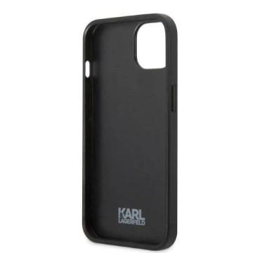 Handyschutzhülle Karl Lagerfeld KLHCP13LPMNIKBK für Apple iPhone 13 Pro / 13 6.1" Hardcase schwarz/schwarz Monogram Ikonik Patch