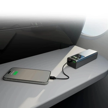 Powerbank SBS 20000mAh 100W LCD USB-C PD USB-A Szary