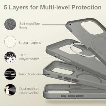 Etui do iPhone 16 Pro Max Tech-Protect Silicone MagSafe Matte Clay
