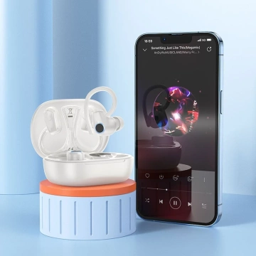 HOCO TWS EQ8 Kabellose Bluetooth-Kopfhörer – Weiß mit Ladeetui