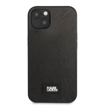 Etui ochronne na telefon Karl Lagerfeld KLHCP13SSFMP2K do Apple iPhone 13 Mini 5,4" hardcase czarny/black Saffiano Plaque