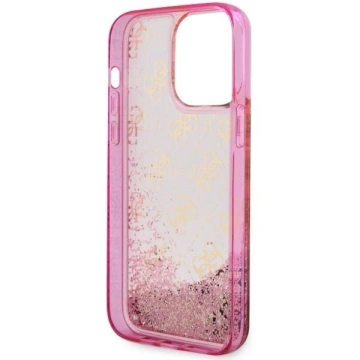 Etui Guess GUHCP14LLC4PSGP do iPhone 14 Pro 6.1" hardcase Liquid Glitter 4G Transculent