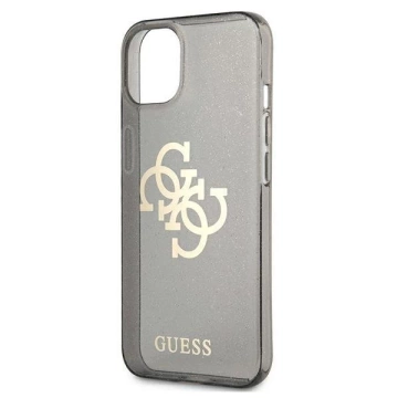 Guess GUHCP13SPCUGL4GBK iPhone 13 mini 5,4" Czarny/Black Hard Case Glitter 4G Big Logo