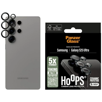 Kameraglas für Samsung Galaxy S25 Ultra PanzerGlass Hoops Grau