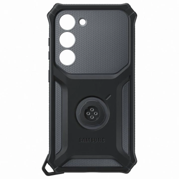 Samsung Rugged Gadget Case für Samsung Galaxy S23 gepanzerte Hülle Ringhalter Ständer grau
