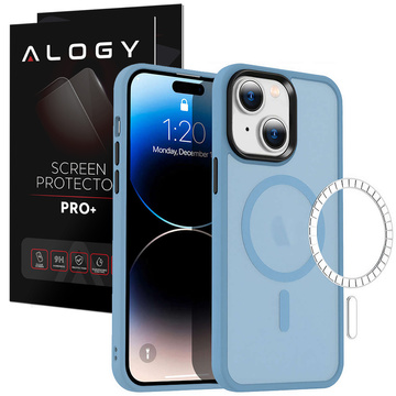 Handyschutzhülle MagMat Case for MagSafe für Apple iPhone 14 Matte Sierra Blue Glass