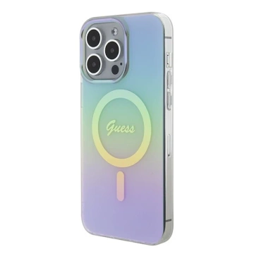 Etui Guess GUHMP15XHITSQ do iPhone 15 Pro Max turkusowy/turquoise hardcase IML Iridescent MagSafe