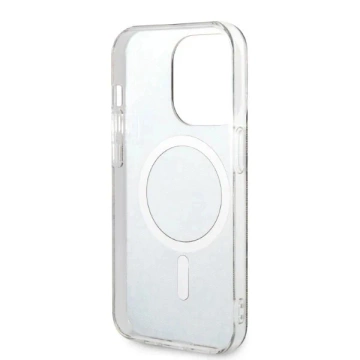 Zestaw Guess GUBPP14XH4EACSW Case+ Charger iPhone 14 Pro Max 6,7" brązowy/brown hard case 4G Print MagSafe