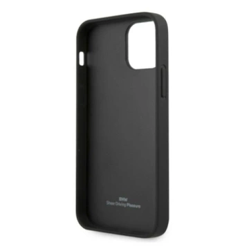 BMW BMHCP12LRCDPK Handyhülle für Apple iPhone 12 Pro Max 6.7" schwarz/schwarz Hardcase Leather Deboss