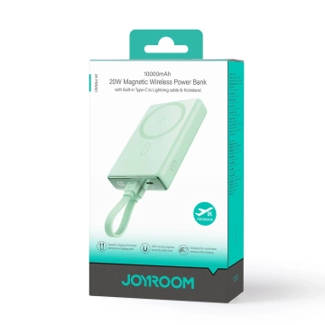 Powerbank 10000mAh Joyroom JR-PBM01 20W MagSafe mit Ständer grün