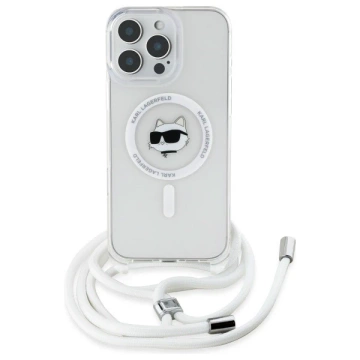 Etui Karl Lagerfeld do iPhone 16 Pro Max 6.9" Magsafe Hardcase Transparent IML Choupette Head & Cord 