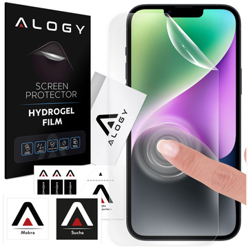 Folia Hydrożelowa do Apple iPhone X XR 11 12 13 14 15 PRO MAX MINI PLUS ochronna na telefon na ekran Alogy Hydrogel Film