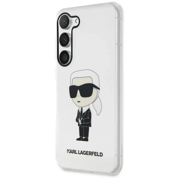 Etui ochronne na telefon Karl Lagerfeld KLHCS23SHNIKTCT do Samsung Galaxy S23 S911 transparent hardcase Ikonik Karl Lagerfeld