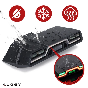 Lampka rowerowa tylna Alogy TrailFlash R6 na tył roweru oświetlenie LED światełko światło tylnie z funkcjami migotania 6 trybów wodoodporna