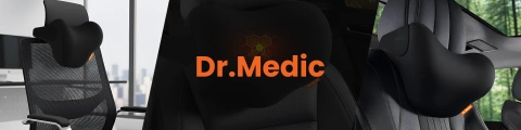 Massagekissen für die Auto-Kopfstütze – ergonomische Unterstützung für Kopf, Nacken und Nacken, elektrisches Vibrationsmassagegerät für Fahrer und Beifahrer – Dr.Medic RelaxDrive™