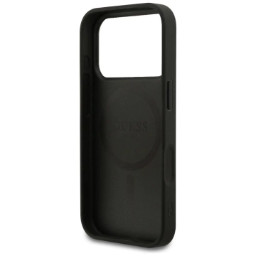 Etui do iPhone 17 Pro Guess 4G Ring Classic Logo MagSafe Black