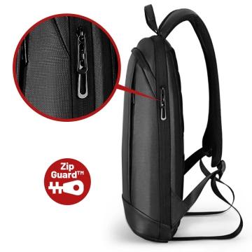 Plecak na Laptopa 15.6" Mark Ryden, Wodoodporny Biznesowy i Podróżny, Wygodny, Otwierany 180°, z Zaczepem na Walizkę, 13L (43×30×10 cm) – Czarny