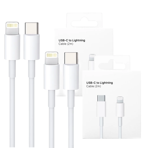 2x Kabel USB-C do Lightning do Apple iPhone iPad iPod 20W 2m BOX Biały