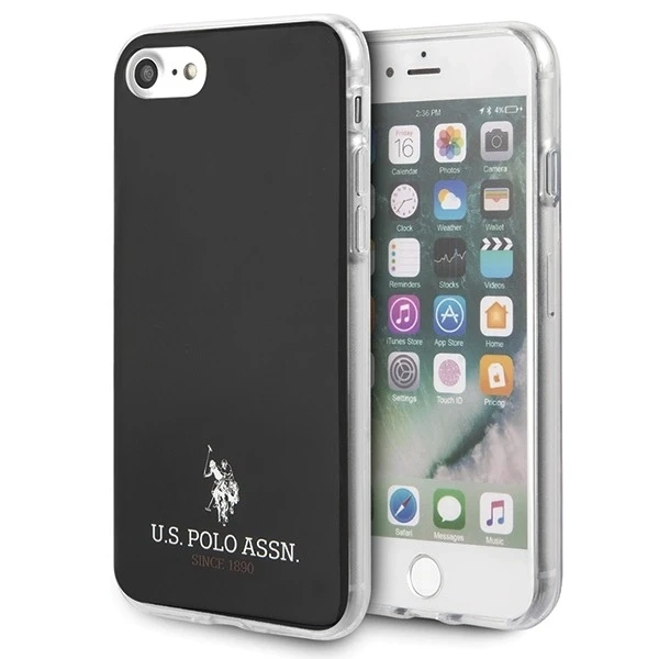 US Polo ShinyiPhone 7/8/SE 2020 / SE 2022 Handyhülle schwarz/schwarz